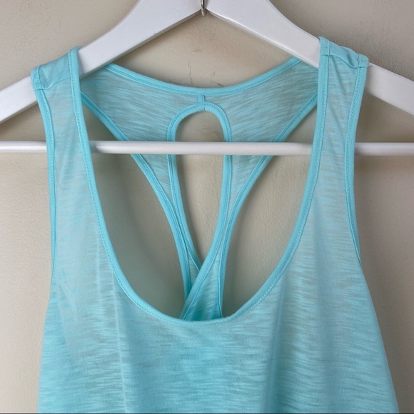 Lilly Pulitzer Luxletic KAI Tank Top Cross Strap Mint Green/Blue XS - Picture 5 of 11
